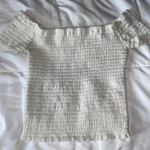 Ribbed White Tube Top